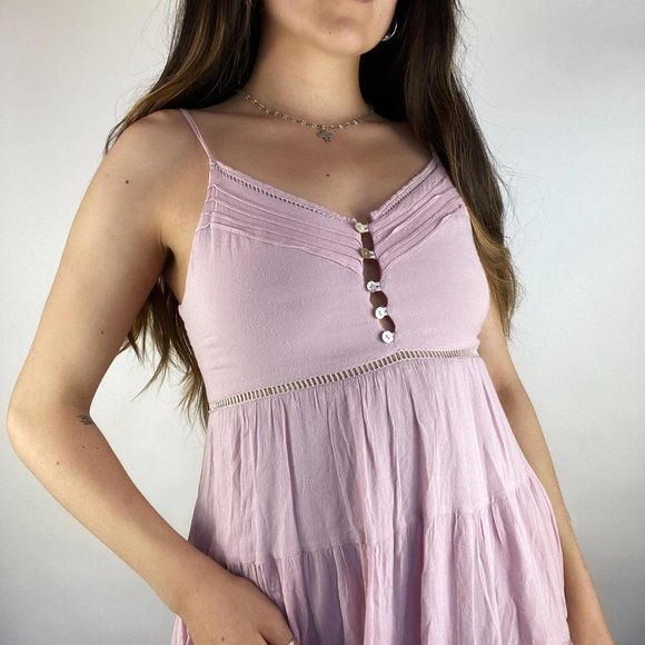 Pastel Pink Babydoll Dress - Picture 2 of 4